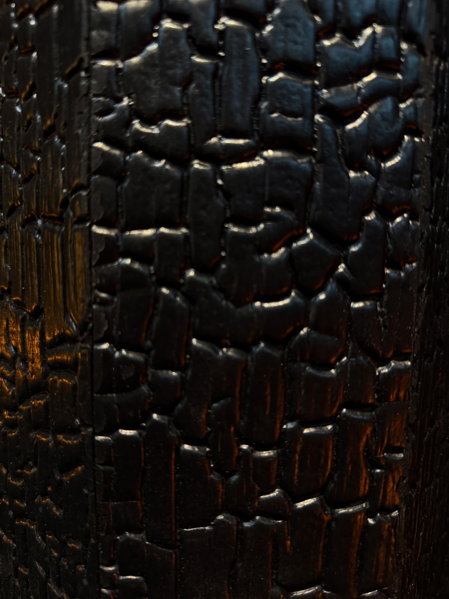 Lava - close-up of the deep charred surface