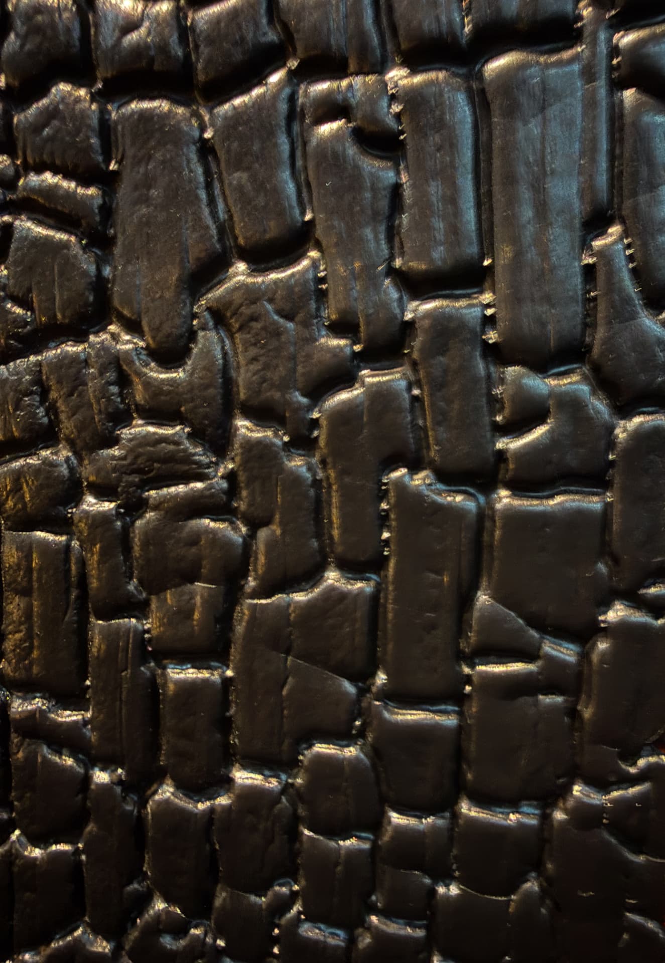 Dawn - close-up of the charred grain relief