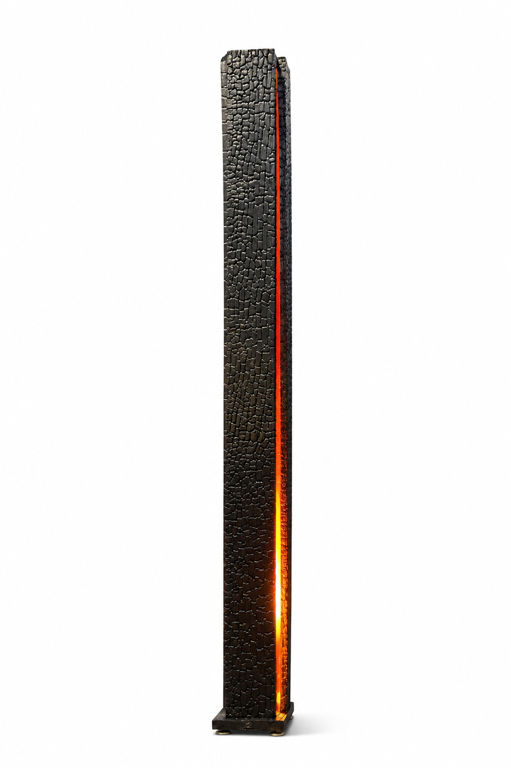 Dawn - charred Accoya® column with a vertical light seam